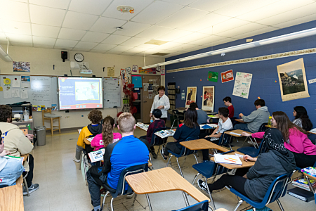 Class at Maroa-Forsyth High School