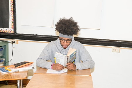 Middle School Student Reading